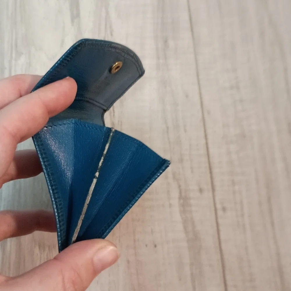 Louis Vuitton Epi Porte Monnaie Simple Coin Case Coin Purse Blue